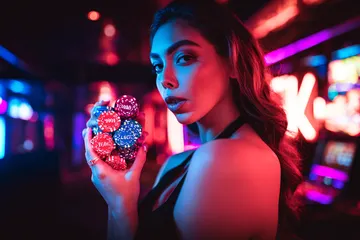 Uma imagem dramática de setes vencedores alinhados em um rolo de slot cercado por moedas douradas brilhantes, simbolizando grandes vitórias.